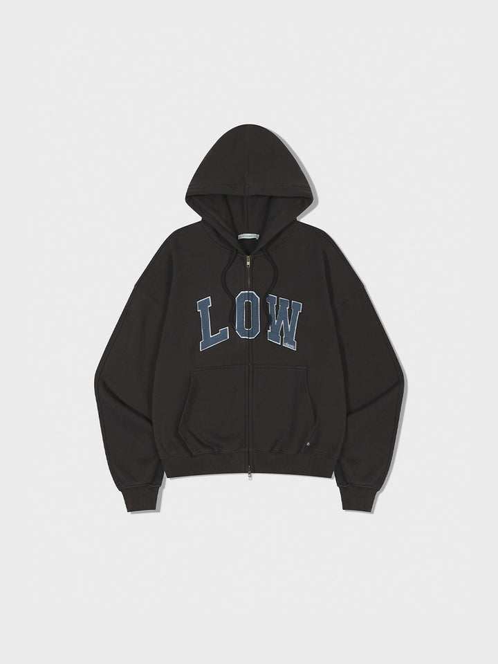 Low Classic Low Soft Sweat Zip-Up Hoodie Charcoal - Low Classic