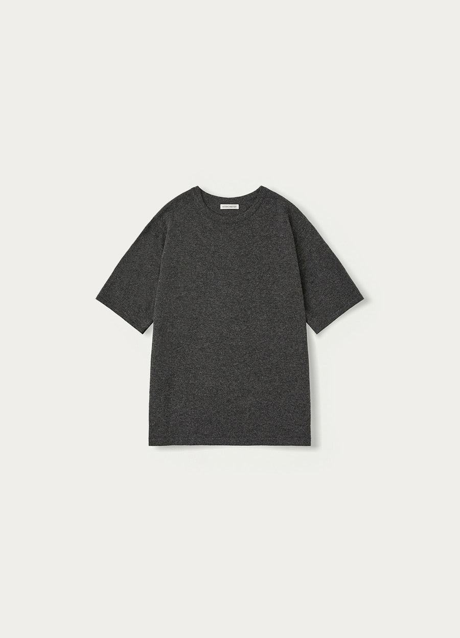 Nothing Written Short wool sleeve knit (Pencil gray) (Pre-order, ships from Nov 4)