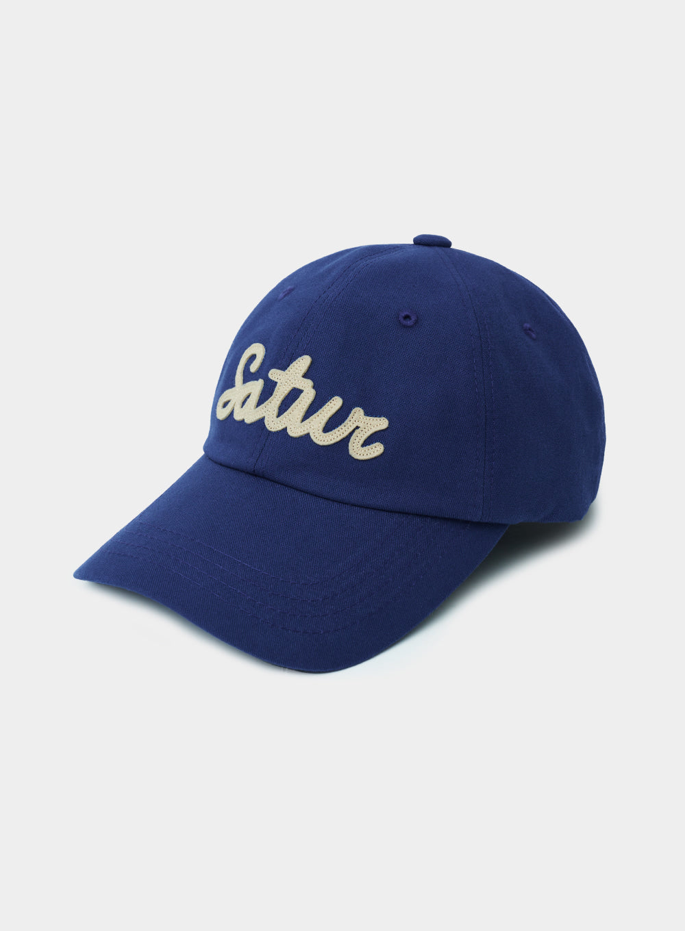 [satur] Vintage Casual Applique Ball Cap - Blue