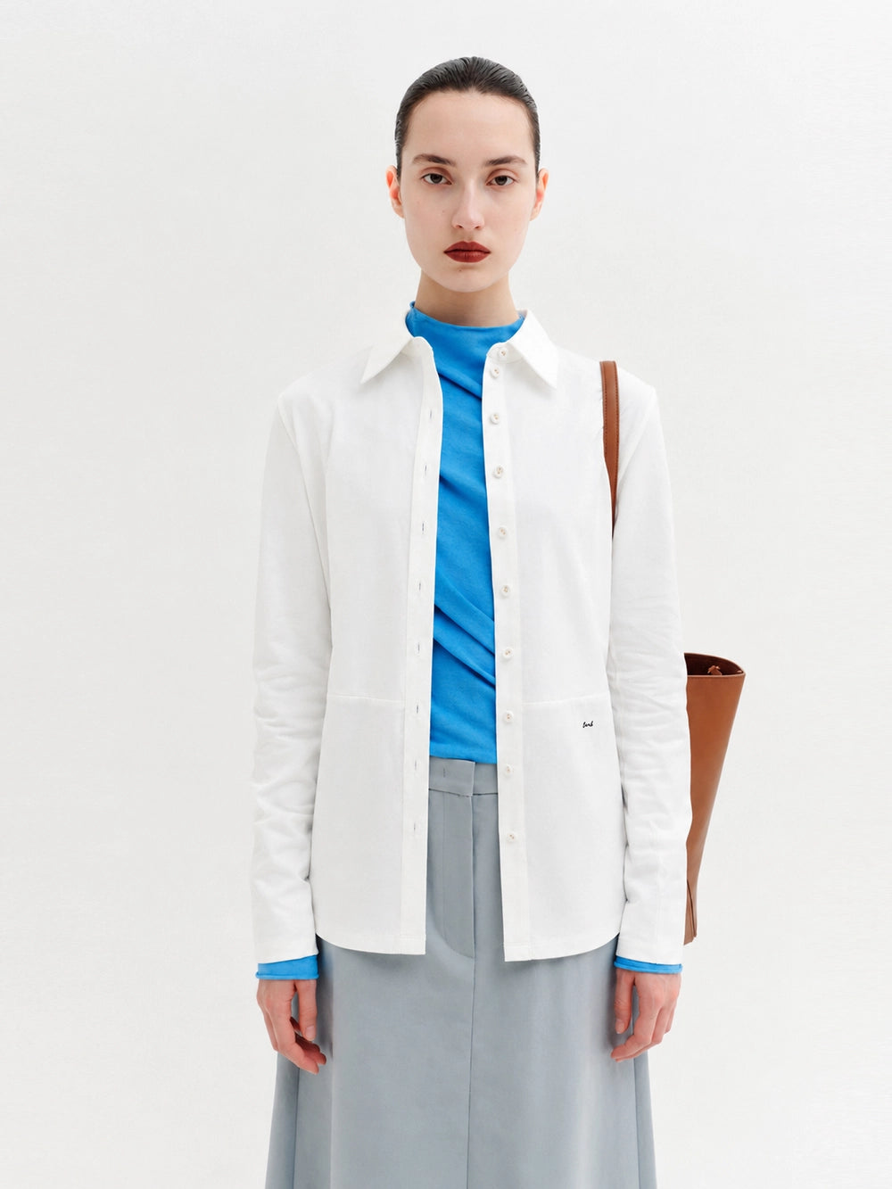 EENK Embroidered Logo Classic Shirt - Ivory