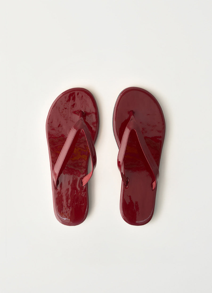 Nothing Written Glossy leather sandals (Burgundy)