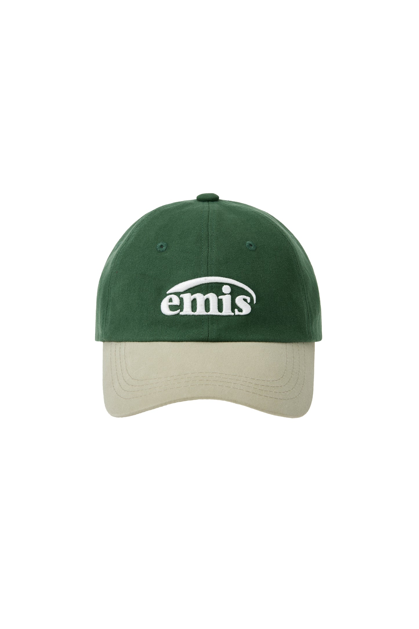 NEW LOGO MIX BALL CAP(RENEWAL)-BEIGE/GREEN