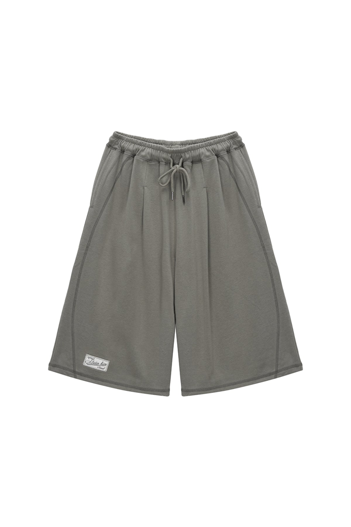Matinkim Stitch Label Half Sweatshorts IN Khaki
