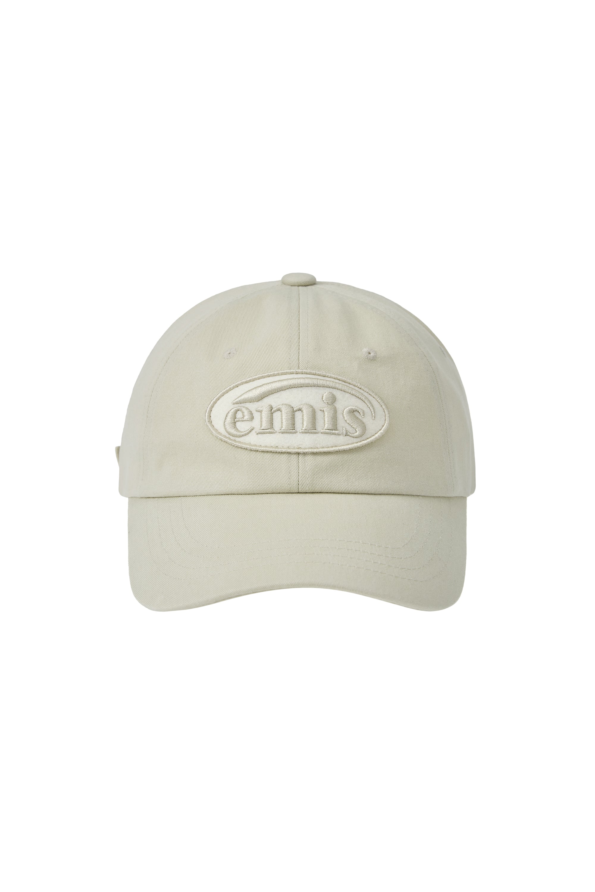 TONE ON TONE WAPPEN BALL CAP-BEIGE