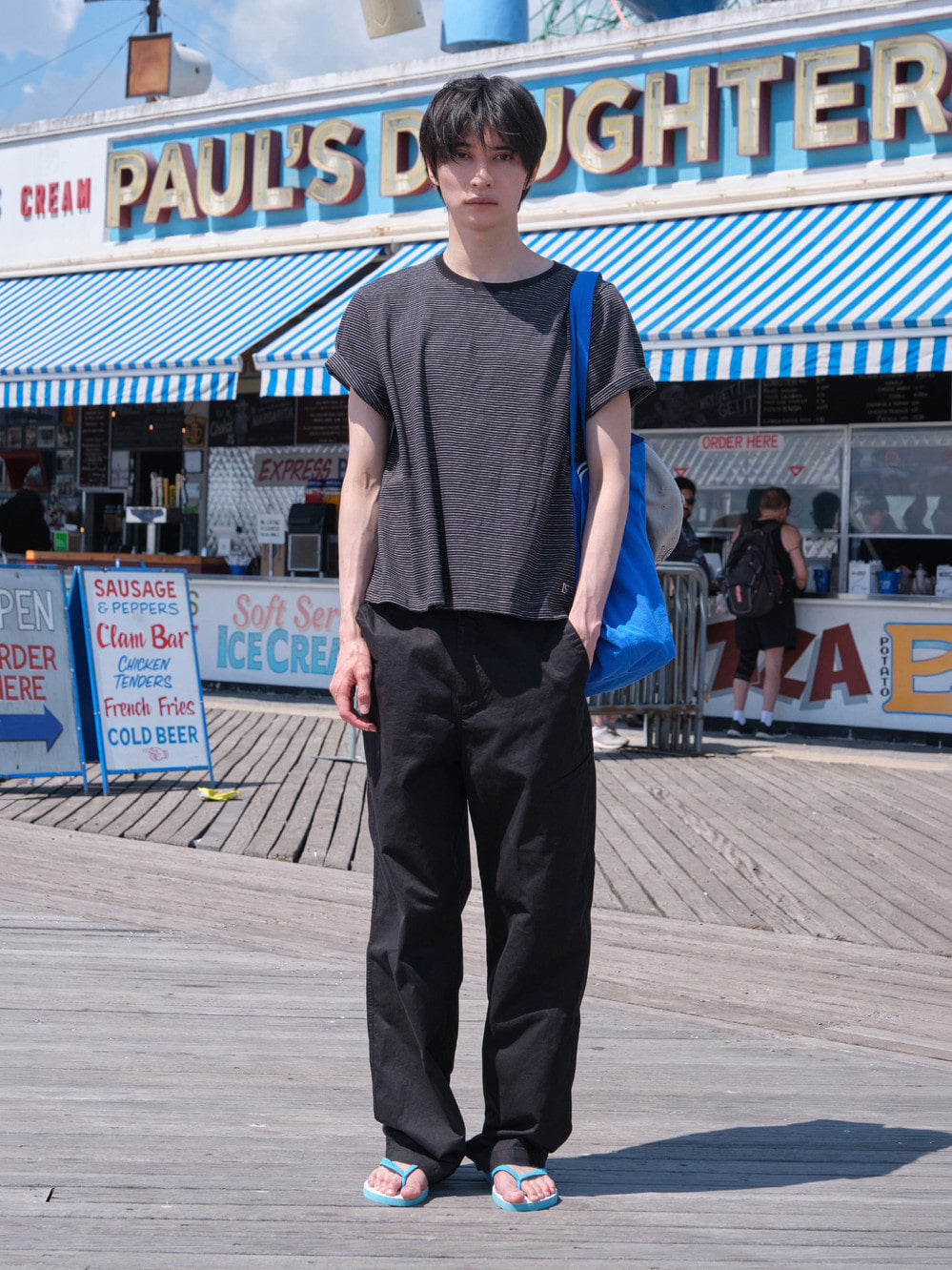 Low Classic Lc Striped Basic Tee Black