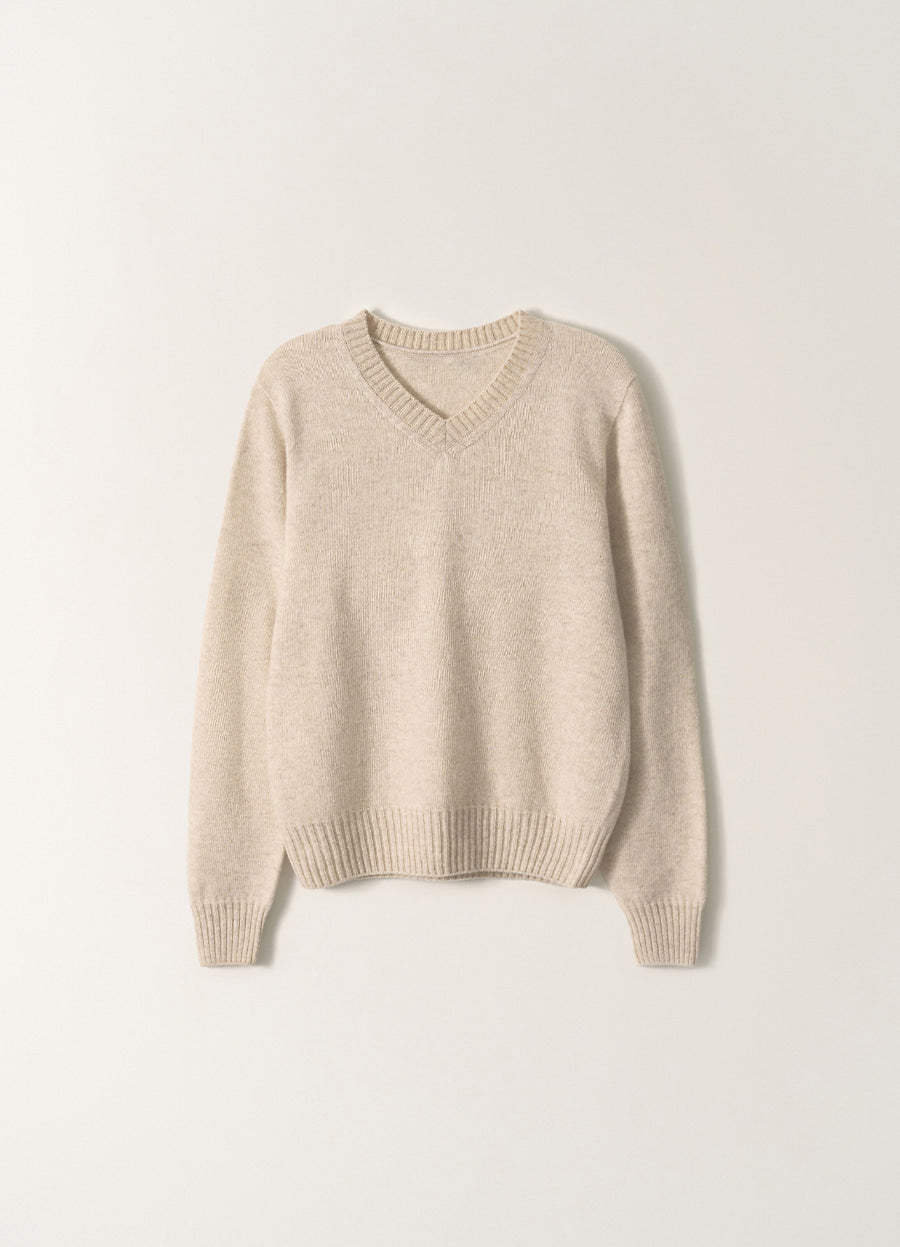 Nothing Written Marsh V-Neck Pullover (Oatmeal)