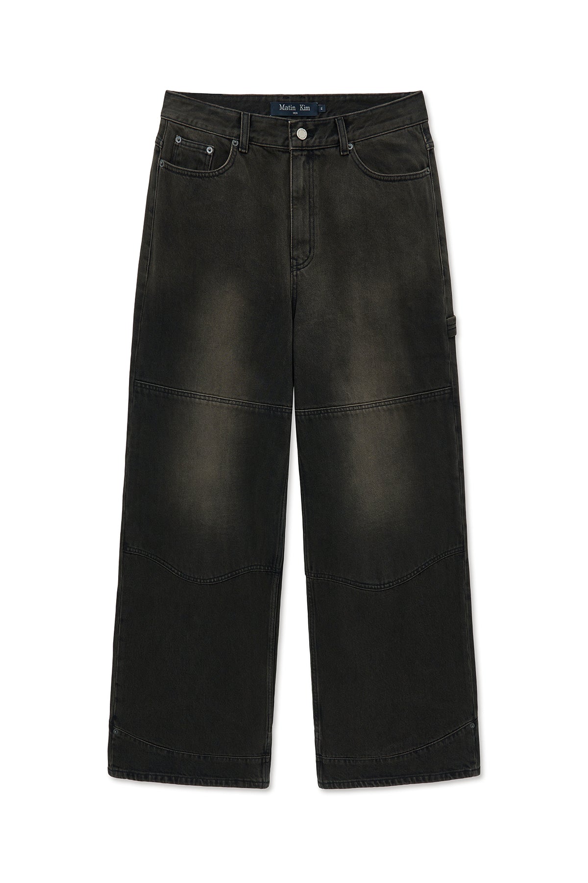Matinkim Western Detail Denim Pants For Men IN Black