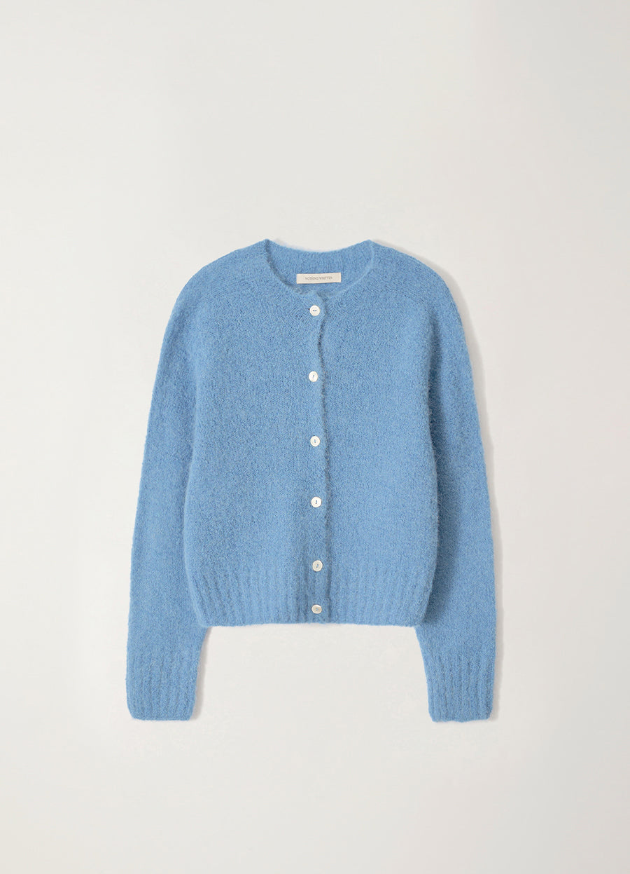 Nothing Written Alpaca knit cardigan (Baby blue)