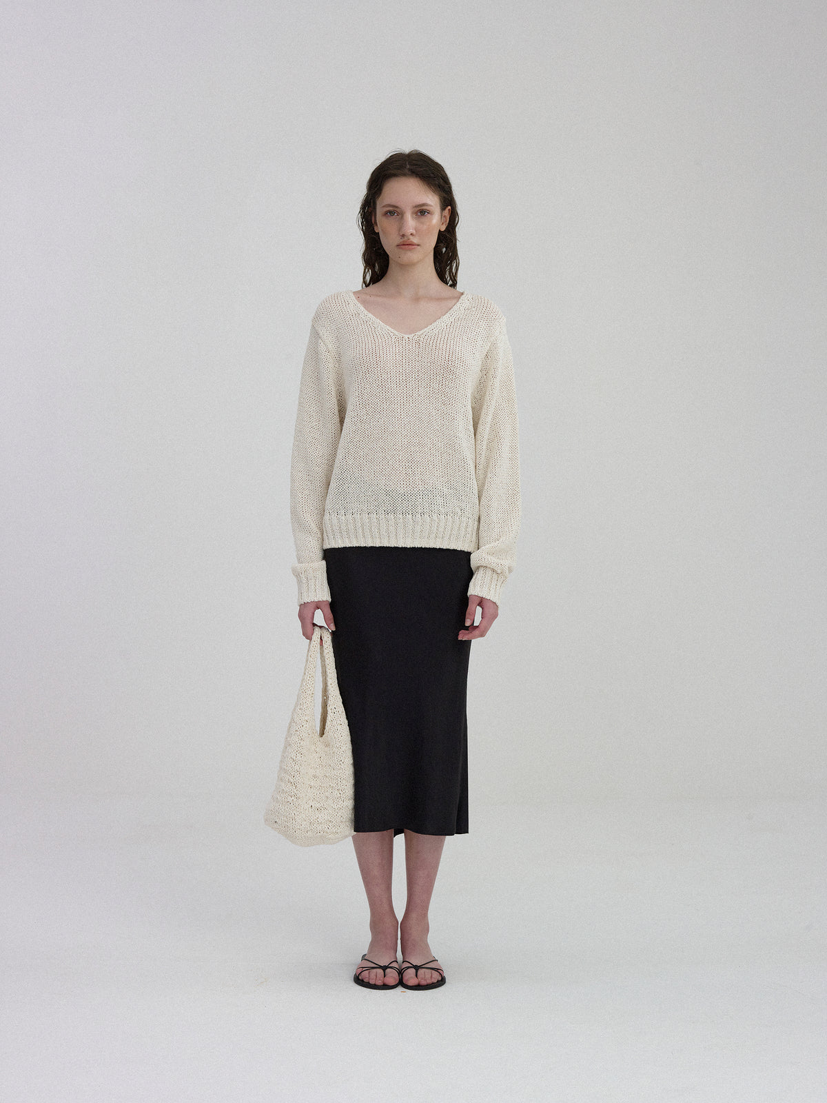 Nothing Written Handmade knitted bag (Ivory)