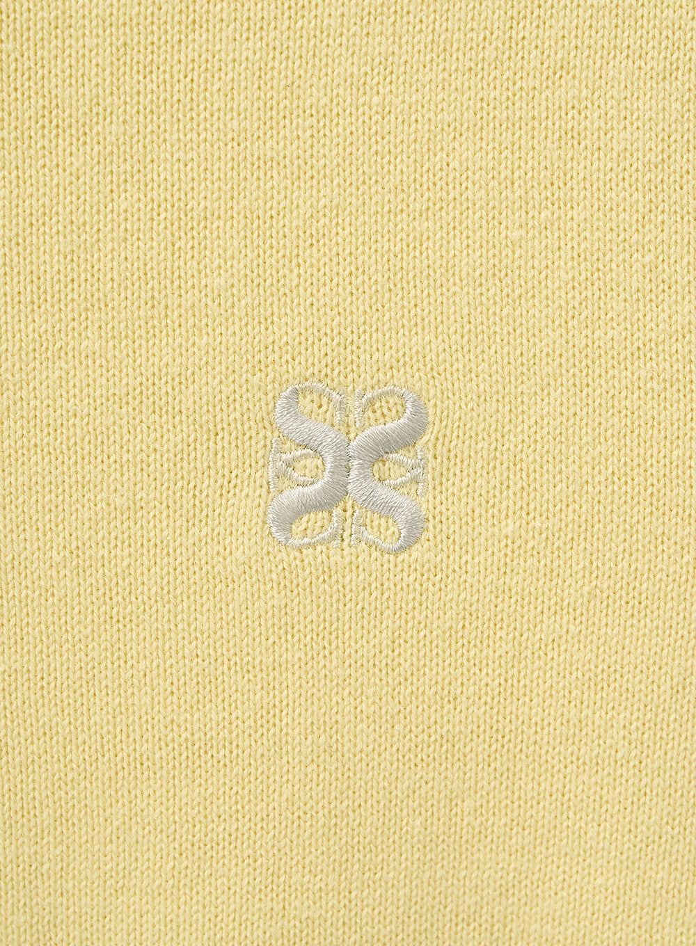 [satur] (W) Classic Crew Neck Half Knit - Yellow