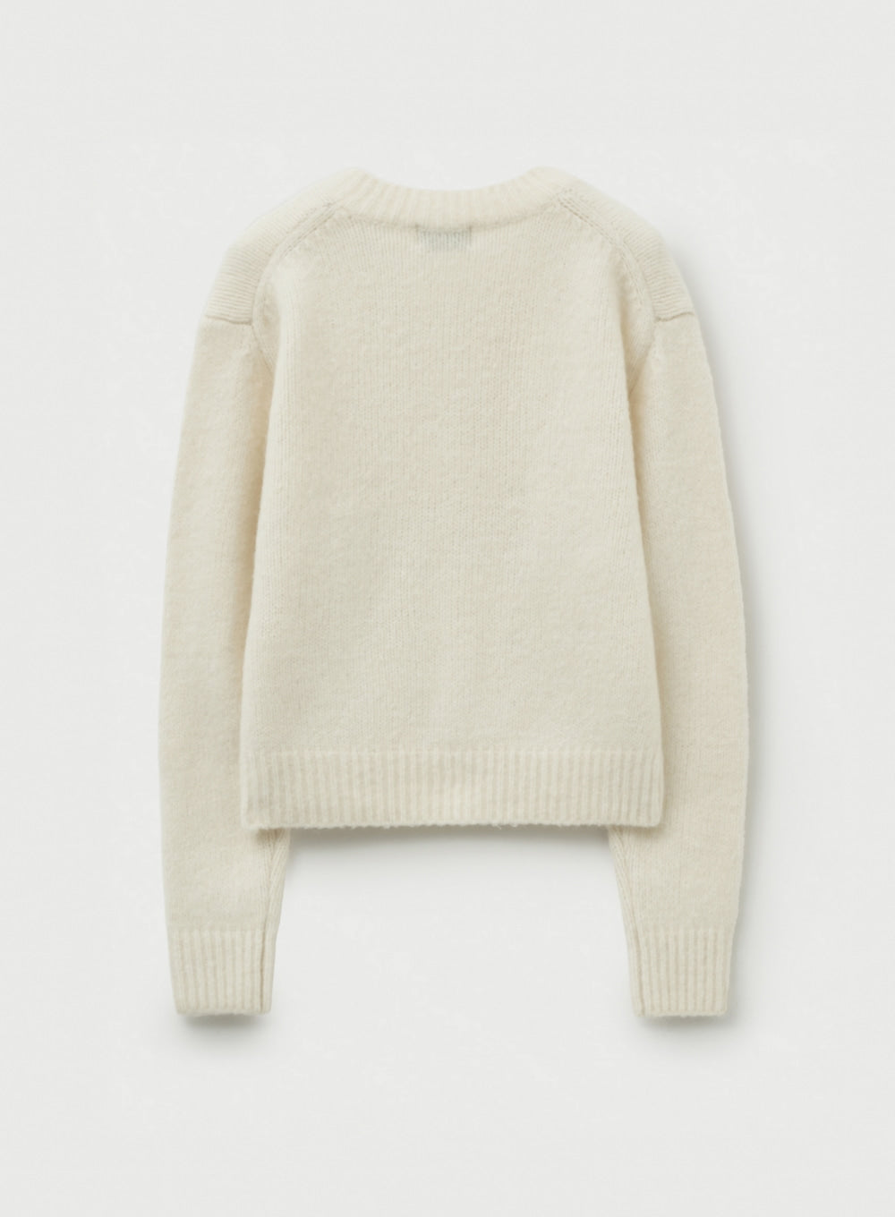 [satur] (W) Essen Two Tone Mohair Blend Knit - White