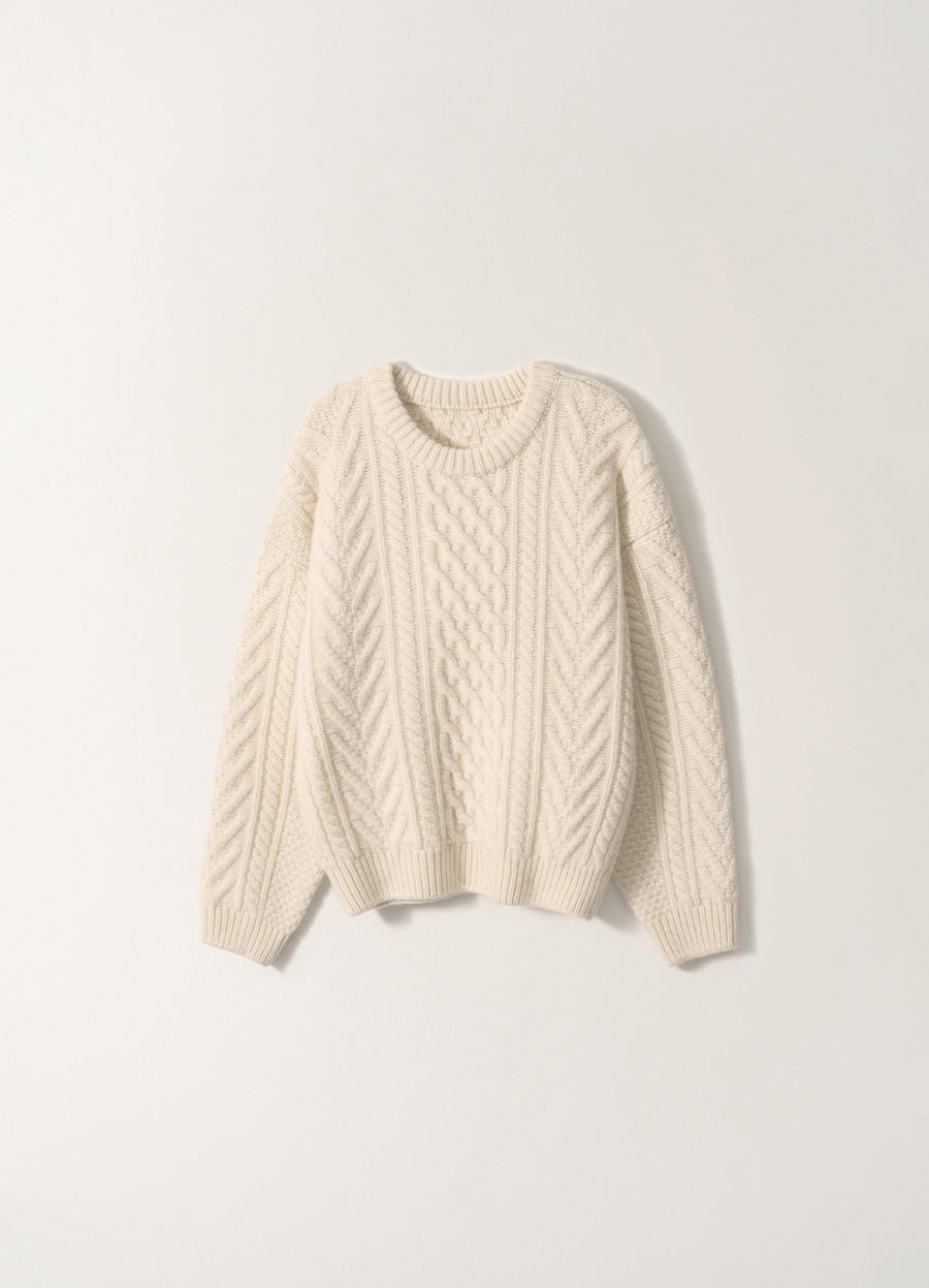 Nothing Written Petico cable knit pullover (Neutral)