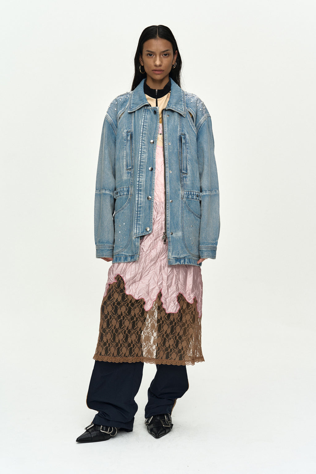 Andersson Bell Jeweled Denim Work Jacket