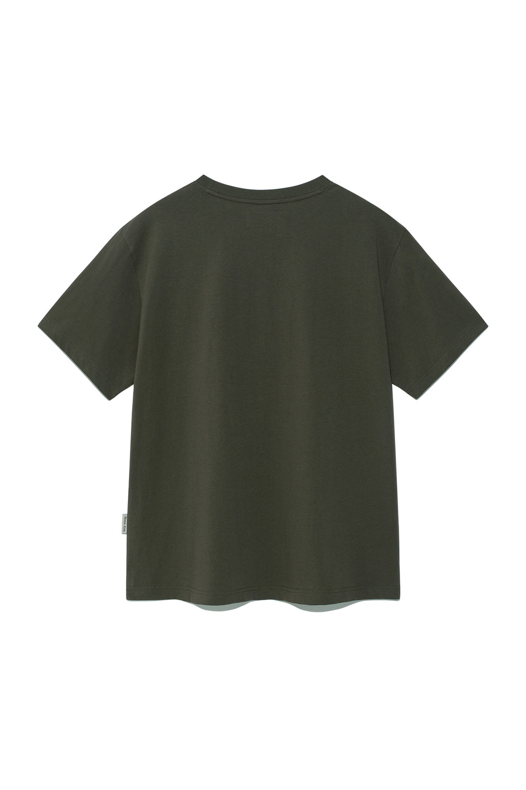 [matinkim] EMBROIDERY SMALL LOGO OVERSIZE TOP IN KHAKI