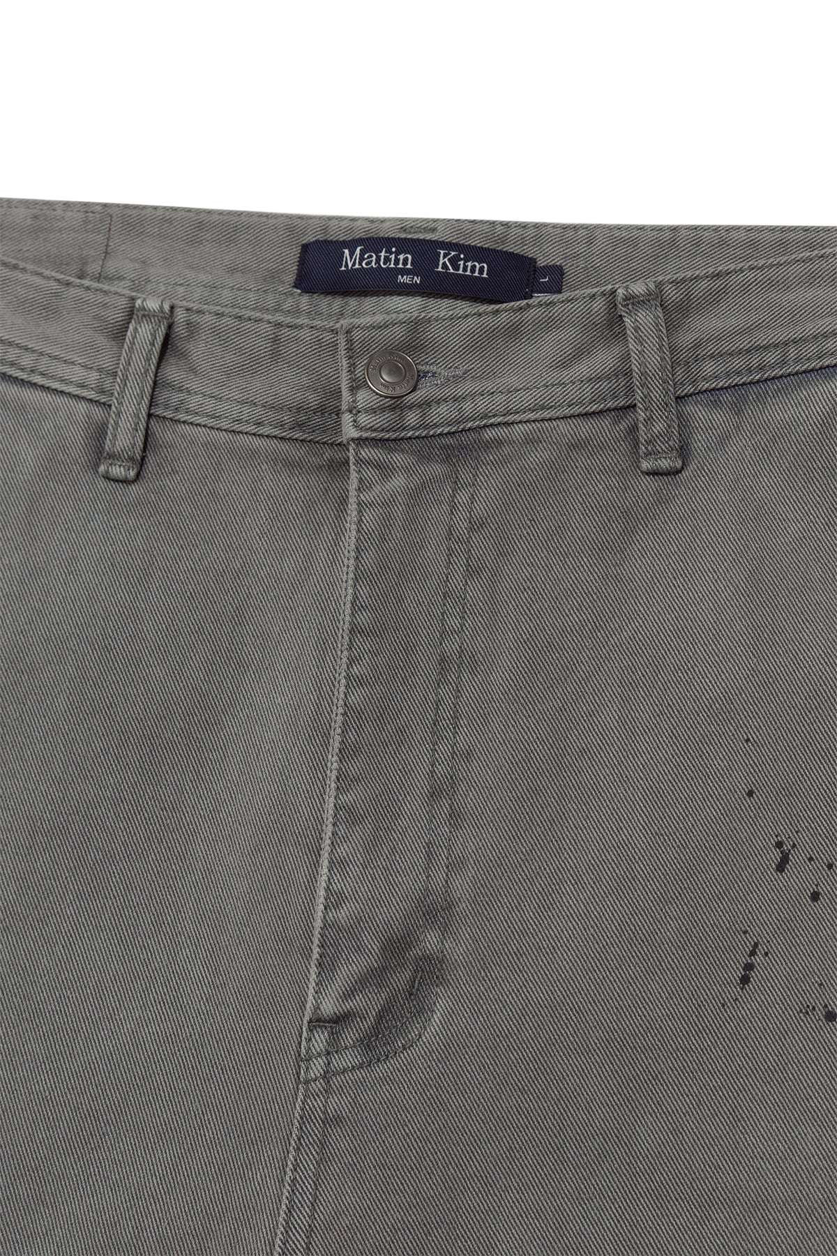 Matinkim Vintage Painting Carpenter Pants For Men IN Grey