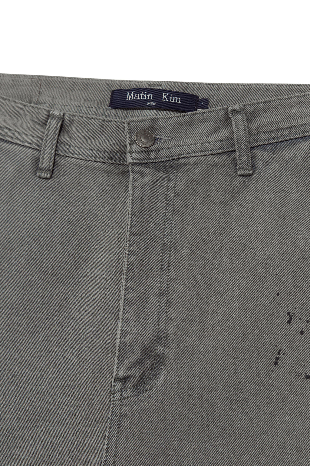 Matinkim Vintage Painting Carpenter Pants For Men IN Grey