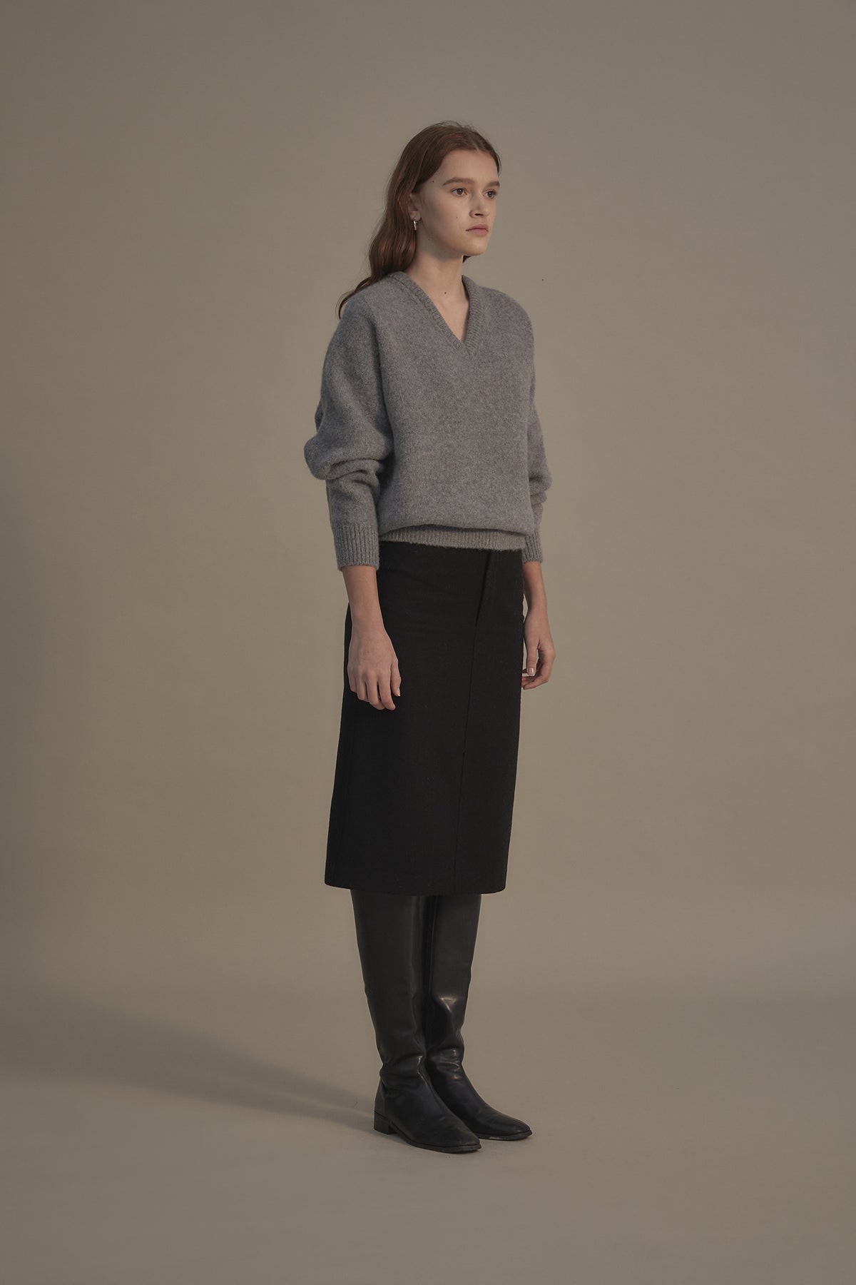 Nothing Written Pound alpaca sweater (Gray)