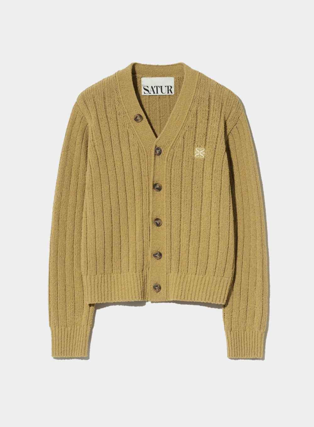 [satur] (W) Faro Over Size Boucle Cardigan - Camel Beige