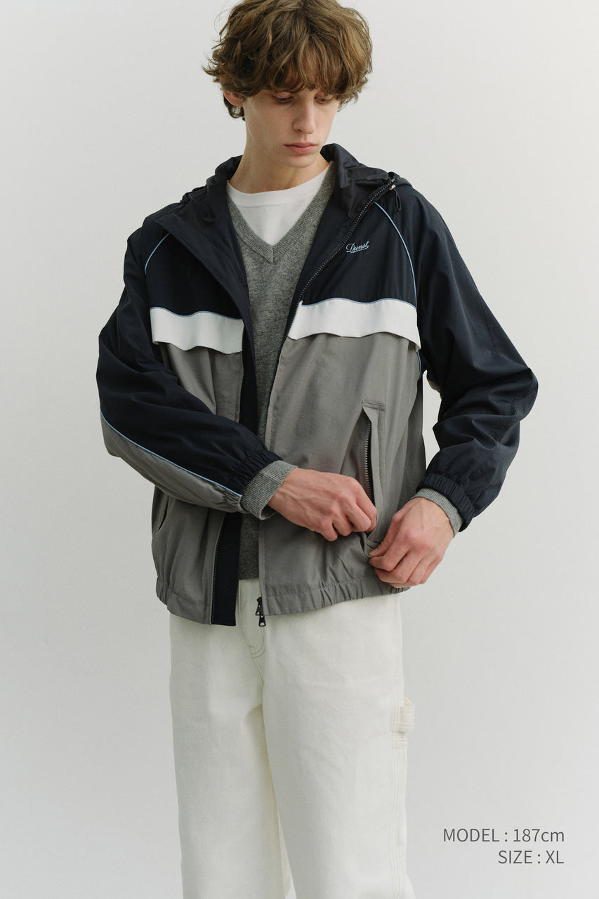 Dunst Unisex Blocked Windbreaker Navy