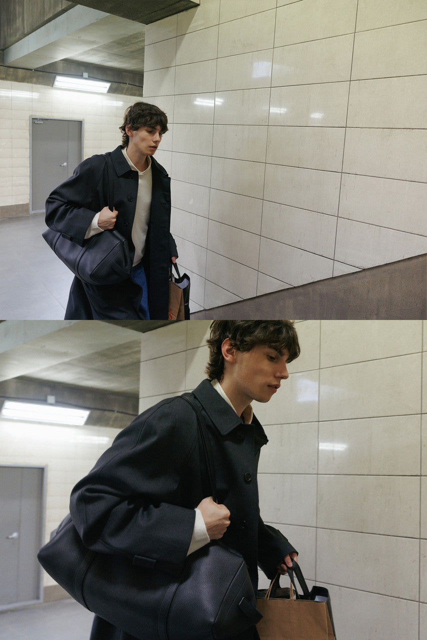 Dunst Unisex Refined Mac Coat Black