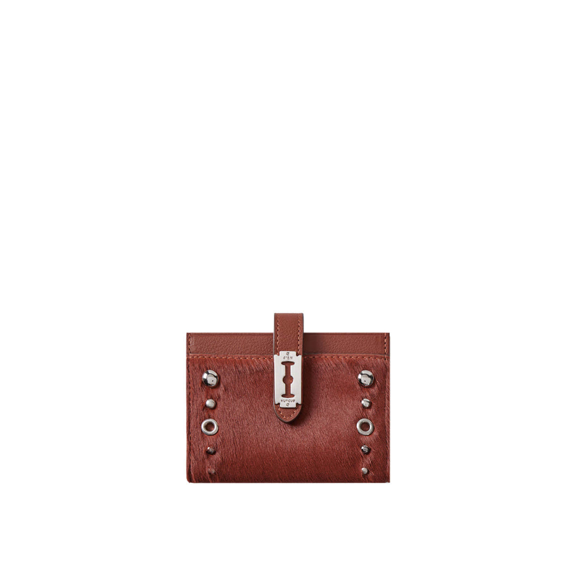 Vunque Magpie Goth Stud Card Wallet Brown