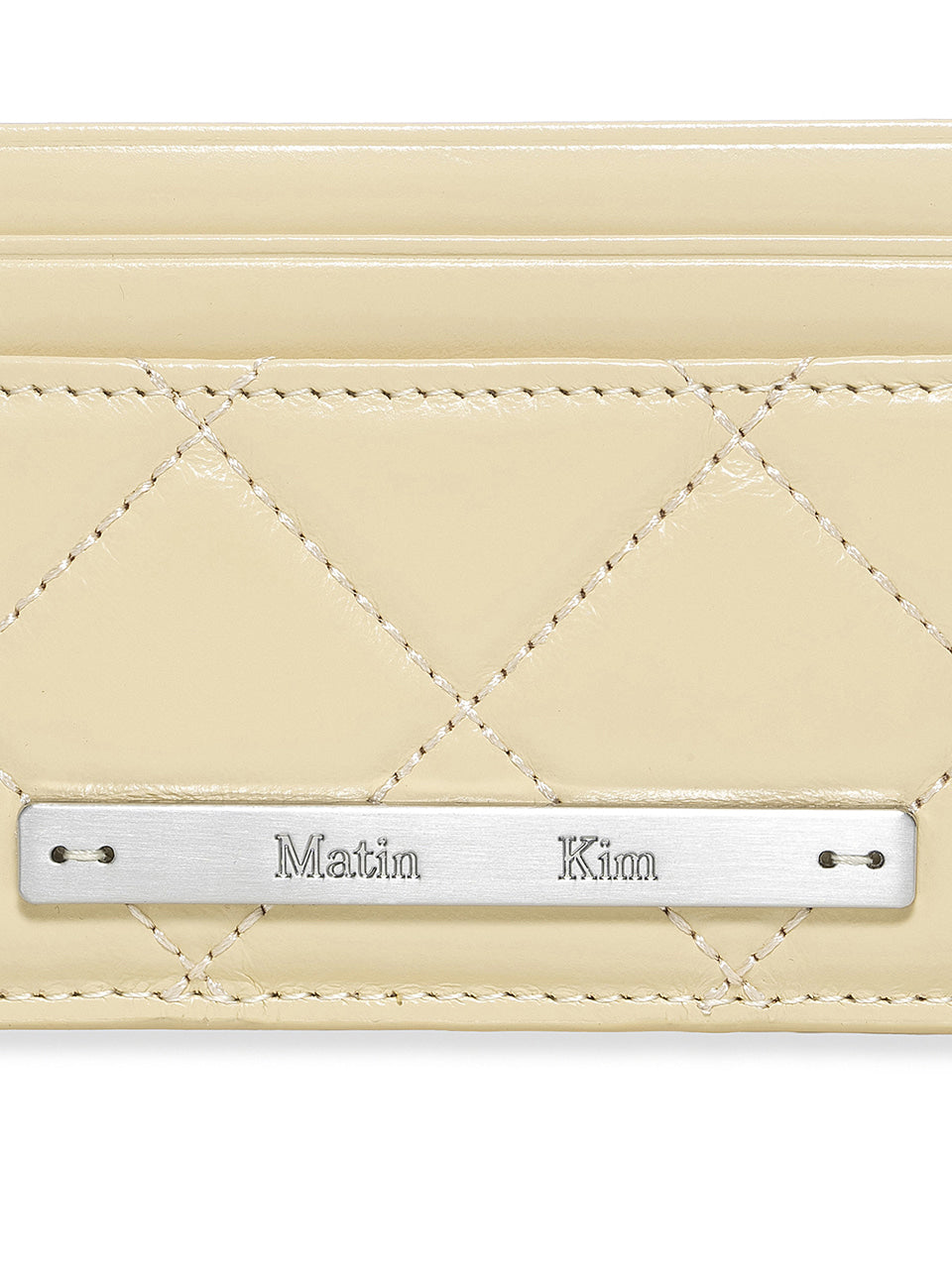 Matinkim Puff Quilt Card Wallet IN Butter