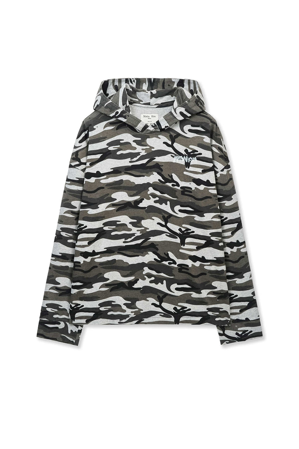 Matinkim Typo Artwork Camouflage Hoody IN Khaki