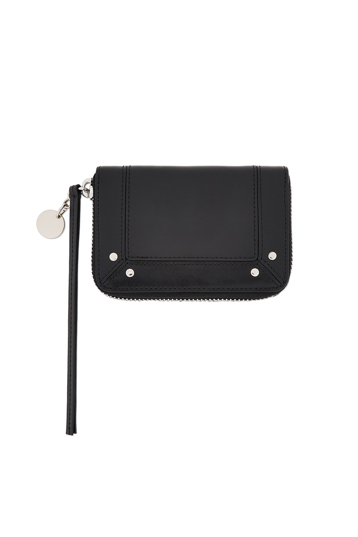 Matinkim Steel Logo Rivet Compact Wallet IN Black