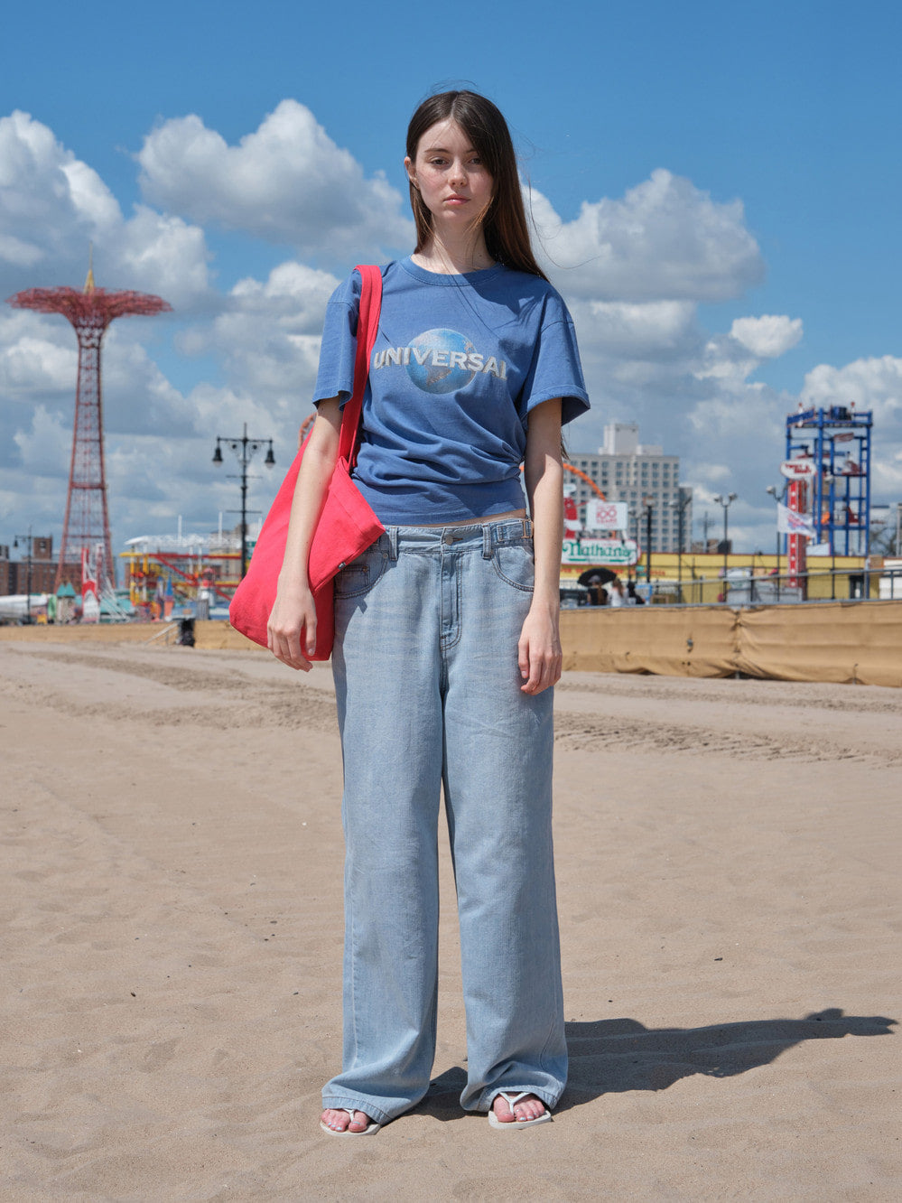 Low Classic Universal Washed Basic Tee Blue