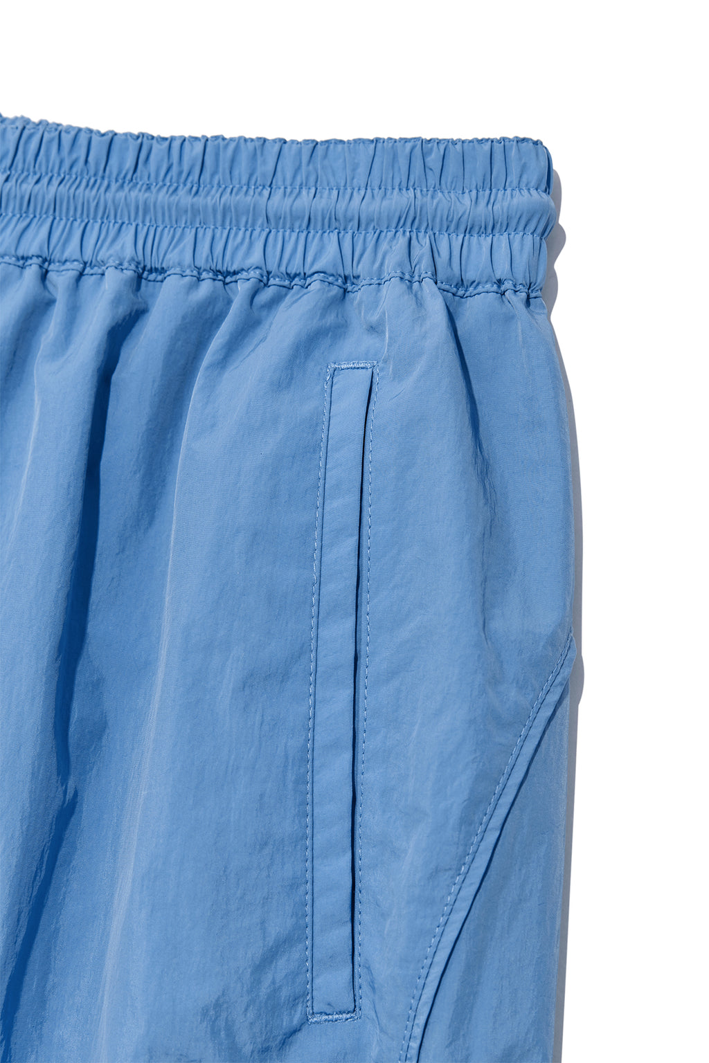 Matinkim Mesh Nylon Shorts For Men IN Light Blue