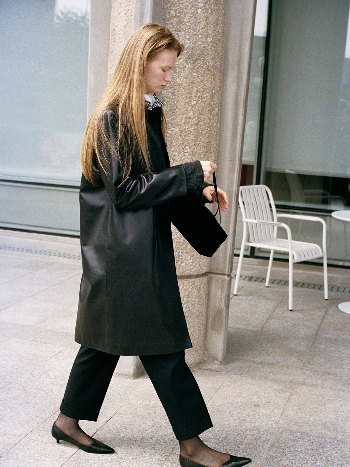 Nothing Written Demi single leather coat (Black)