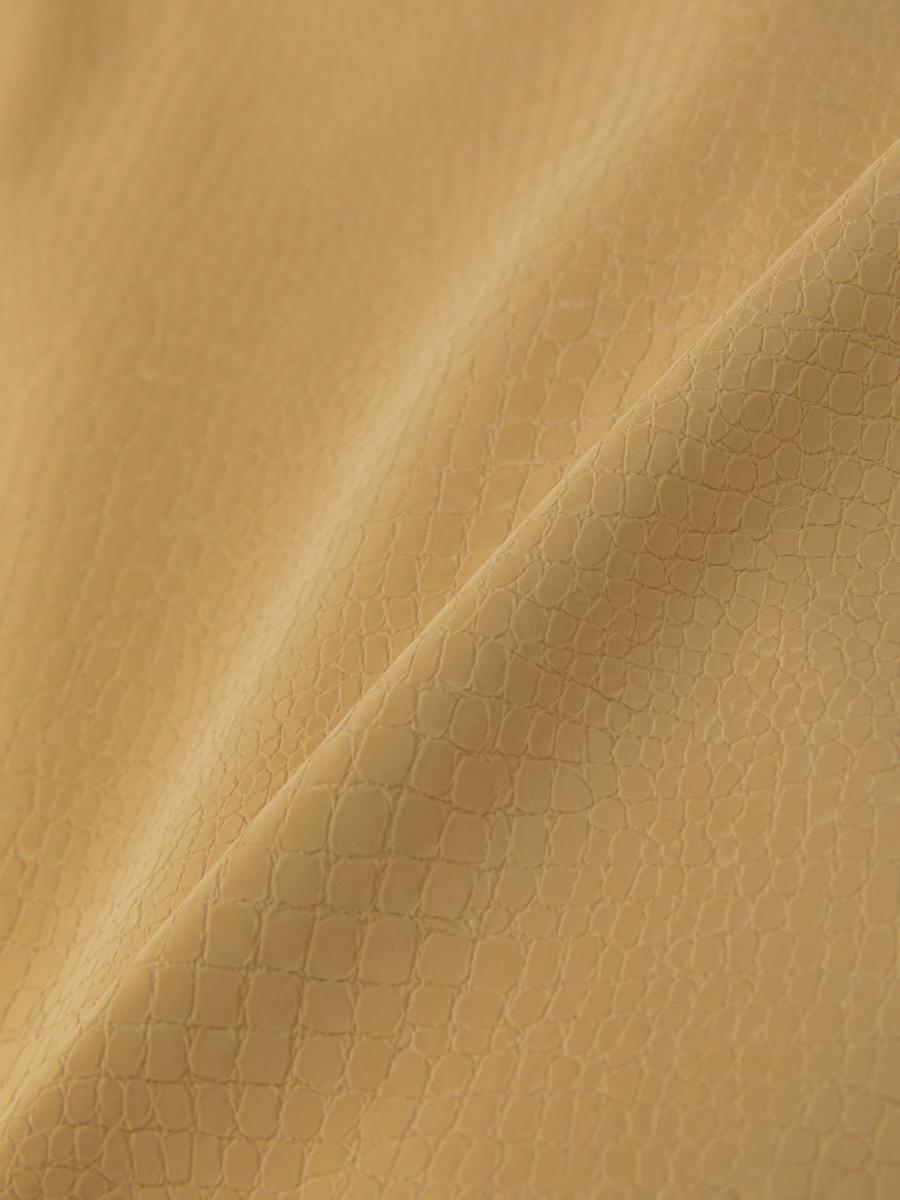 GLOWNY Matte Crack Mini Skirt (Beige)