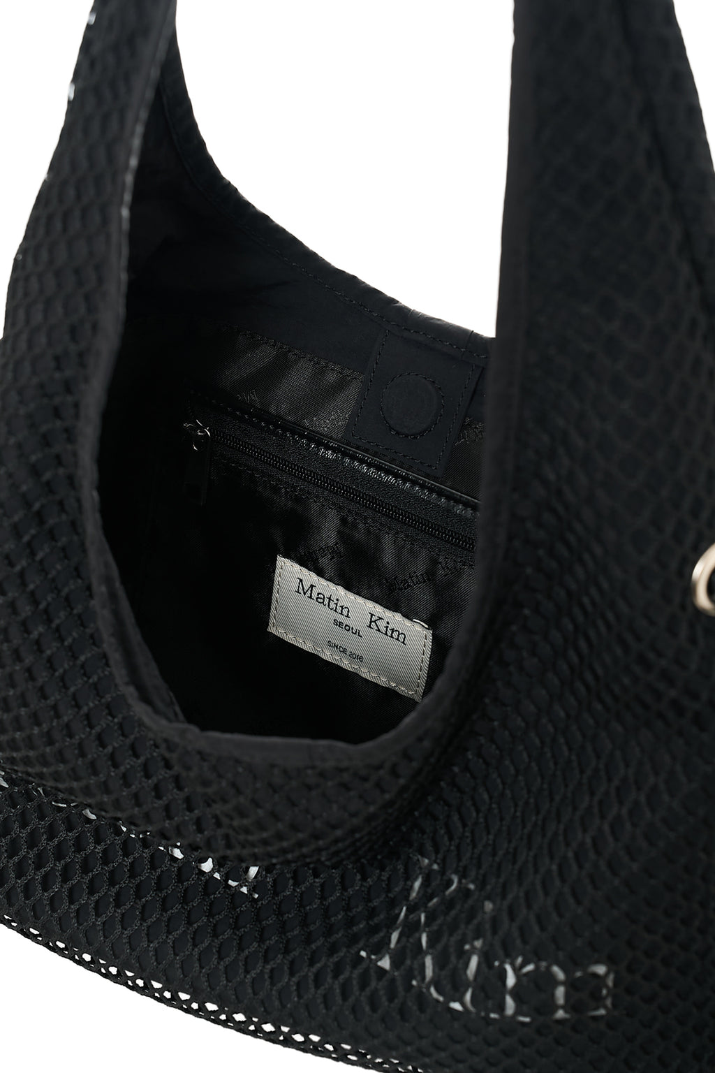 Matinkim Side Strap Mesh Mini Tote Bag IN Black