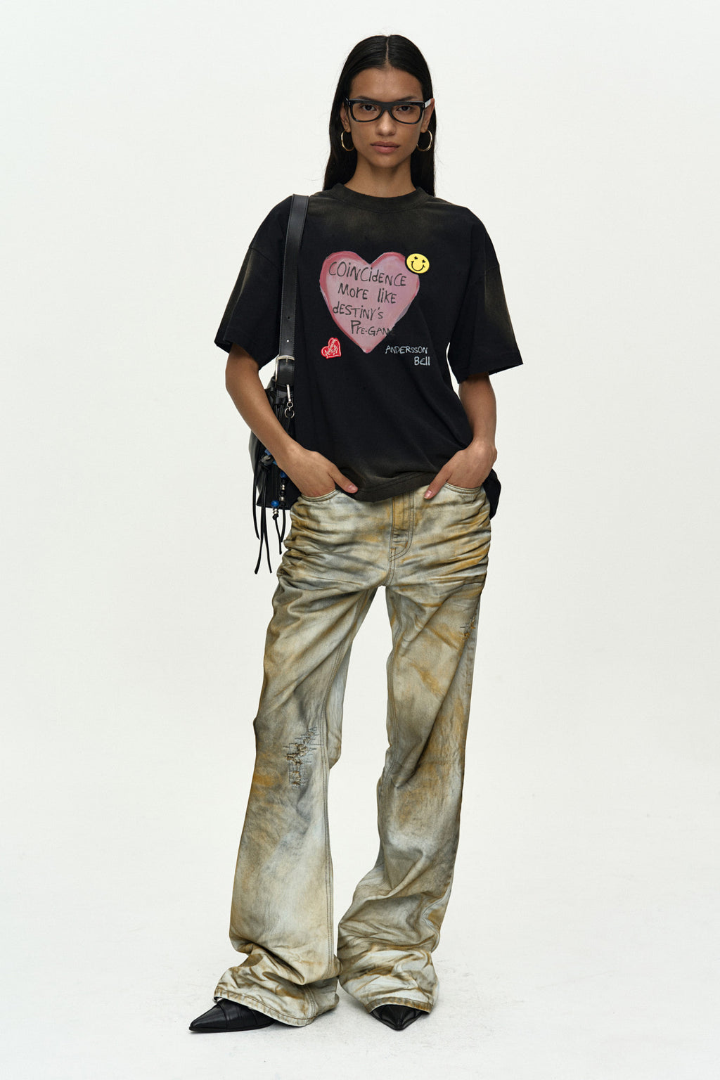 Andersson Bell Spray Bootscut Jeans Blue)