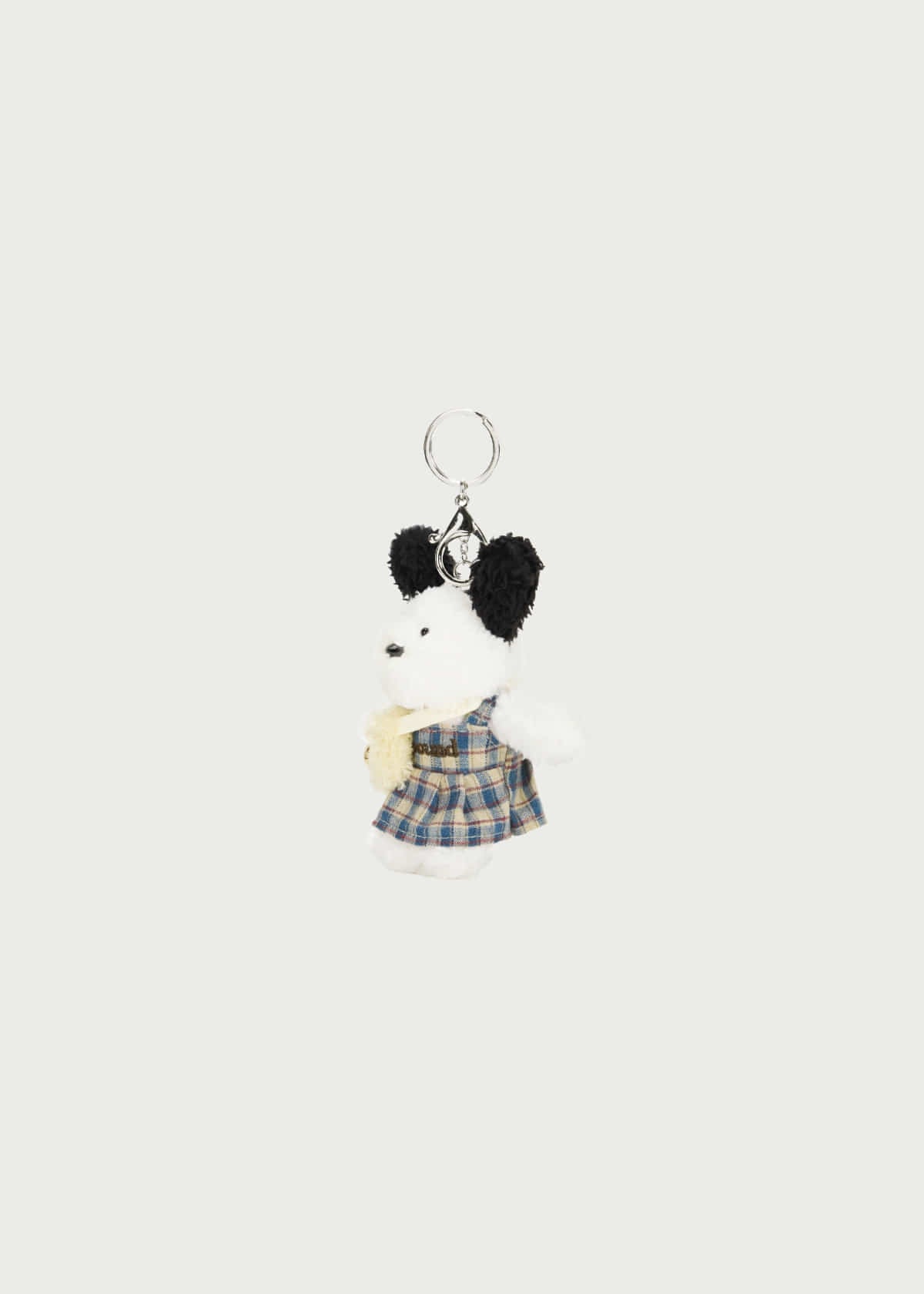 Depound benny keyring in check dress - ivory