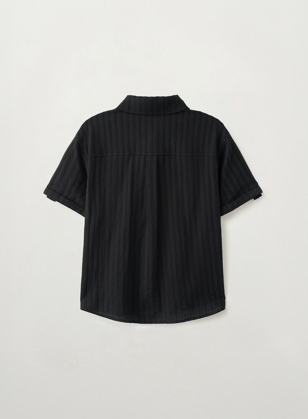 Satur (W) Roll Up Half Shirt - Black