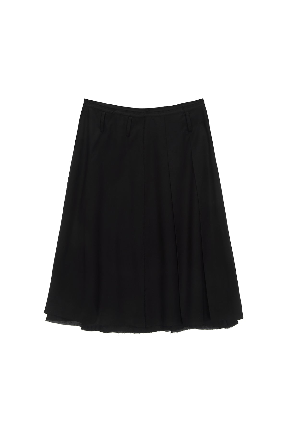 [matinkim] STRING POINT LAYERED PLEATS SKIRT IN BLACK