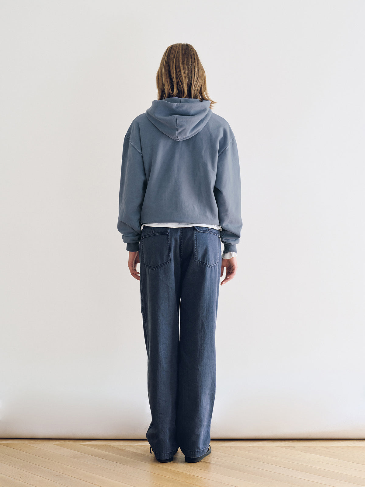 Nothing Written Meadow washed cotton pants (Washed blue)