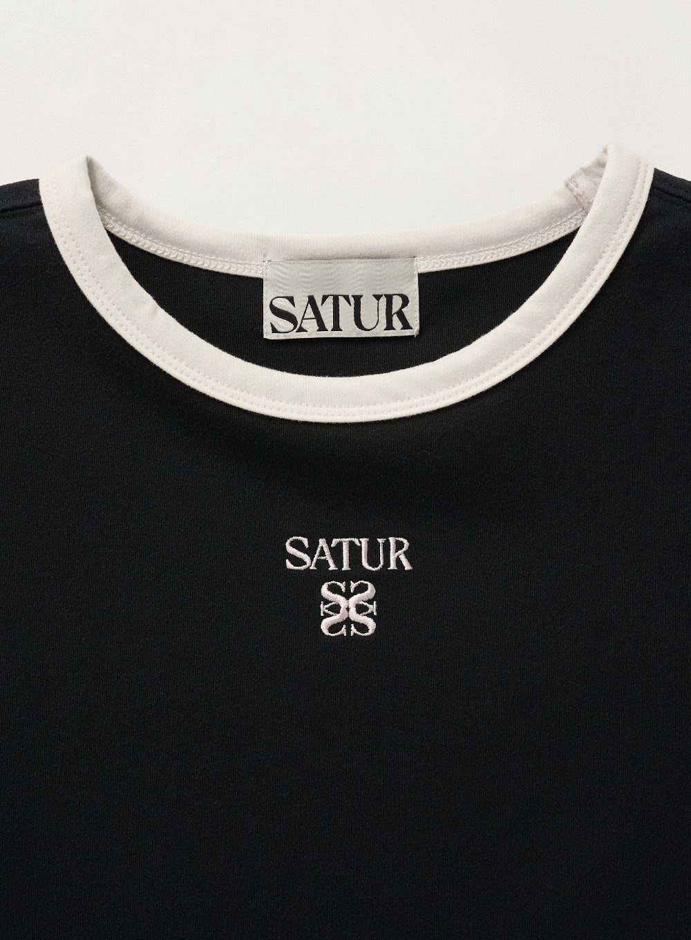 [satur] (W) Apero Crop Ringer T-Shirt - Black