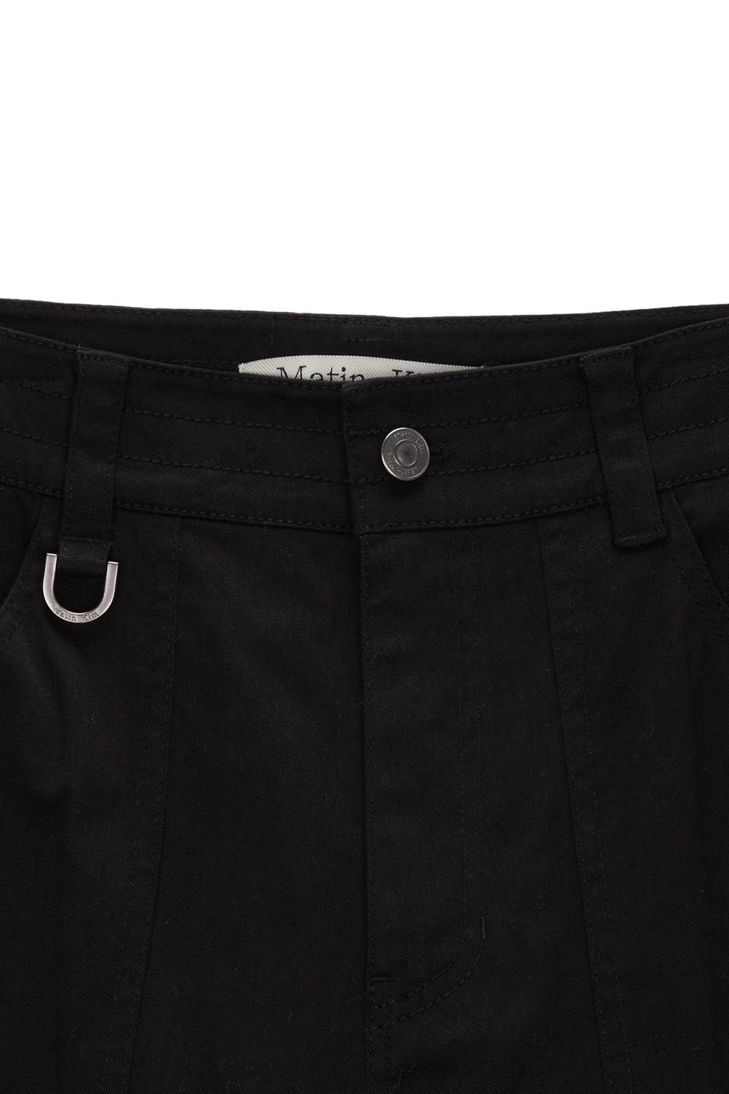 Matinkim Knee Big Pocket Cotton Pants IN Black