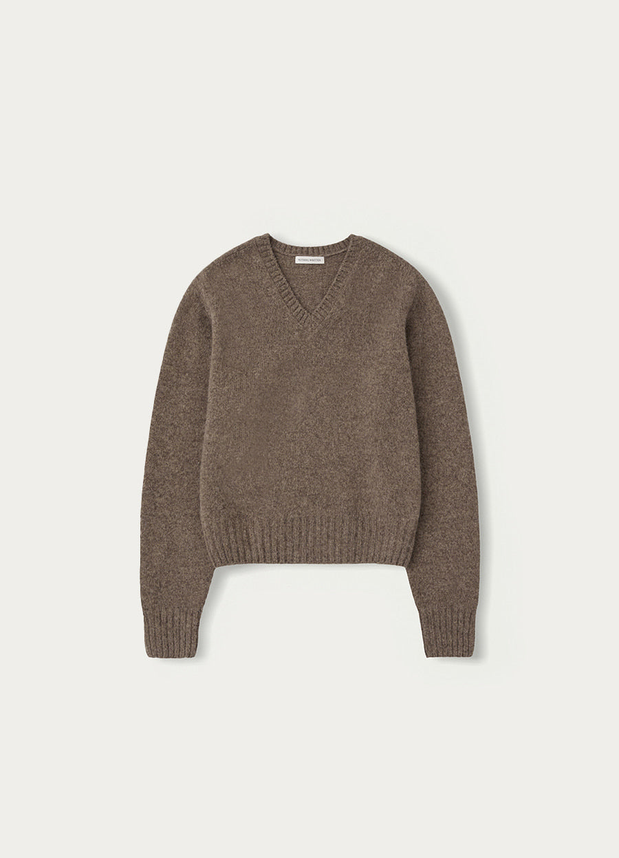 Nothing Written Miro v-neck pullover (Chestnut brown)