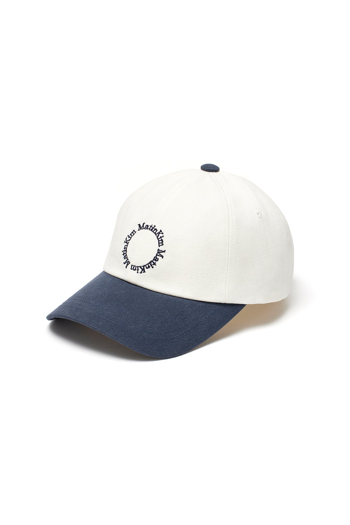 [matinkim] TWO TONE CIRCLE LOGO BALL CAP IN NAVY