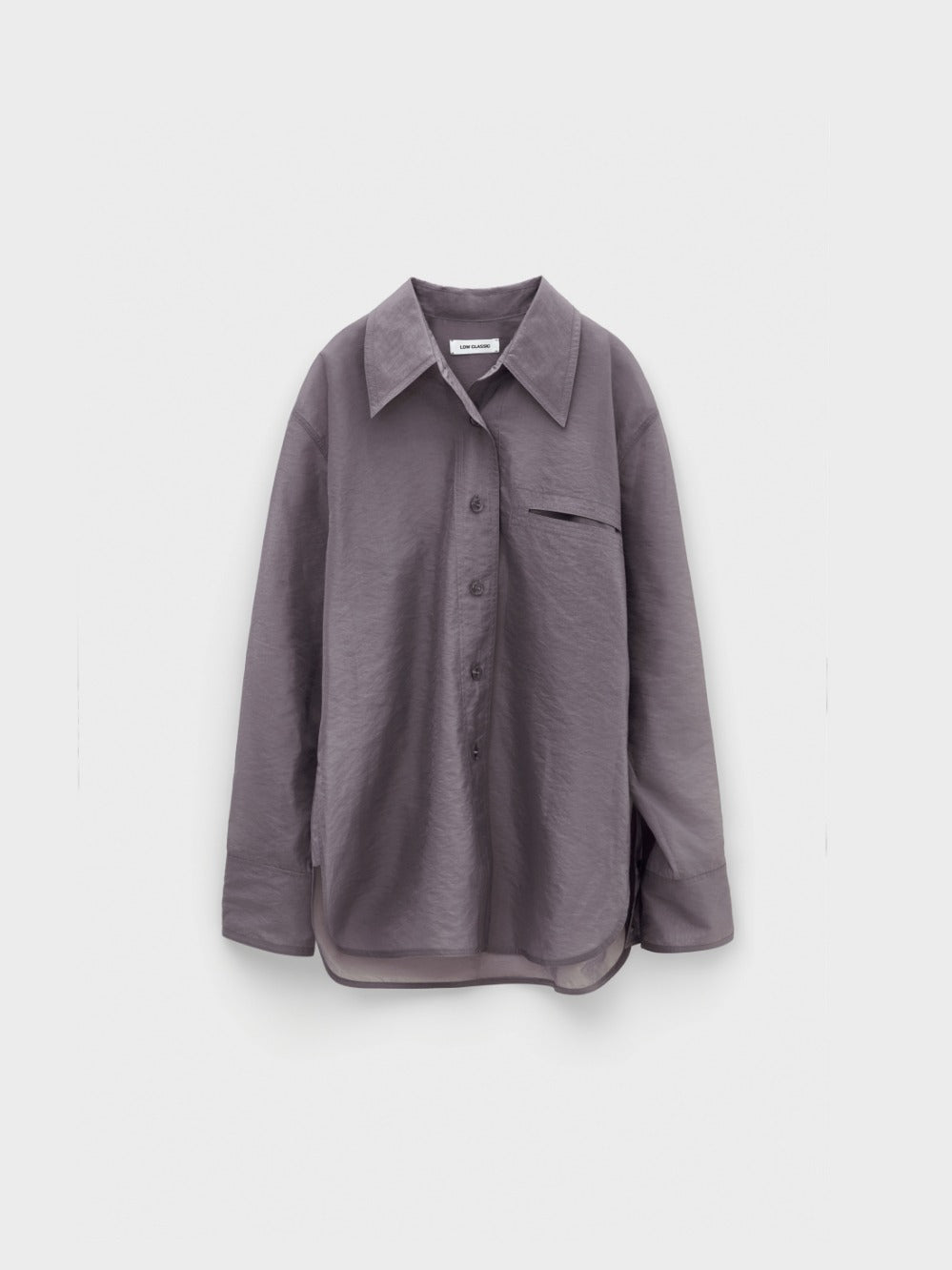 Low Classic See-Through Stitch Shirt Deep Purple