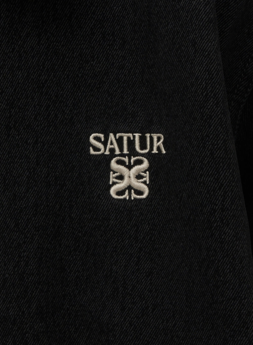 [satur] Teo Velvet Denim Jacket - Black