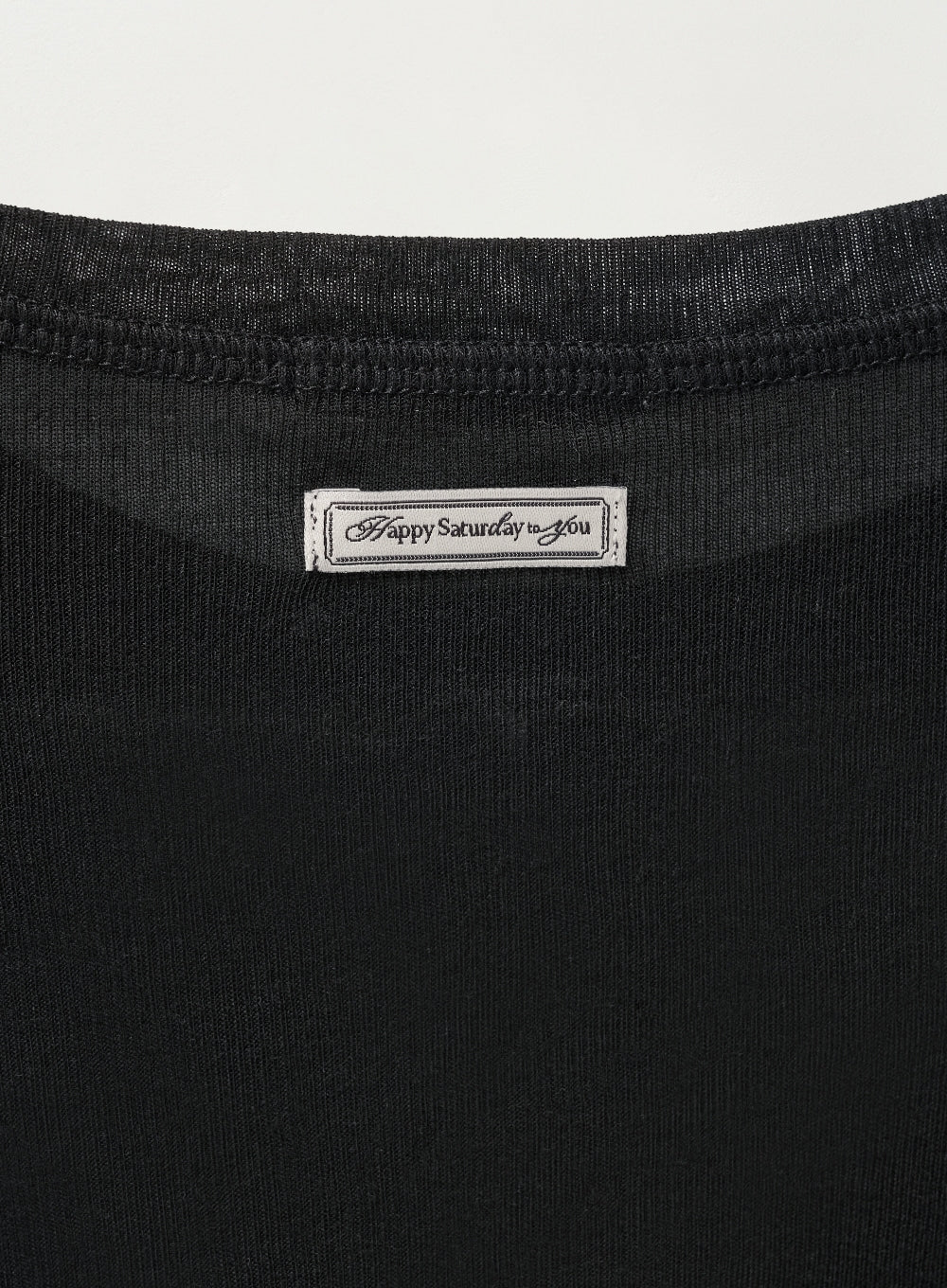 [satur] (W) Slim Fit Layered Long Sleeve - Black