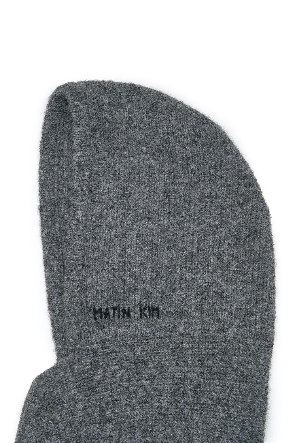 [matinkim] HAND LOGO STITCH BALACLAVA IN GREY