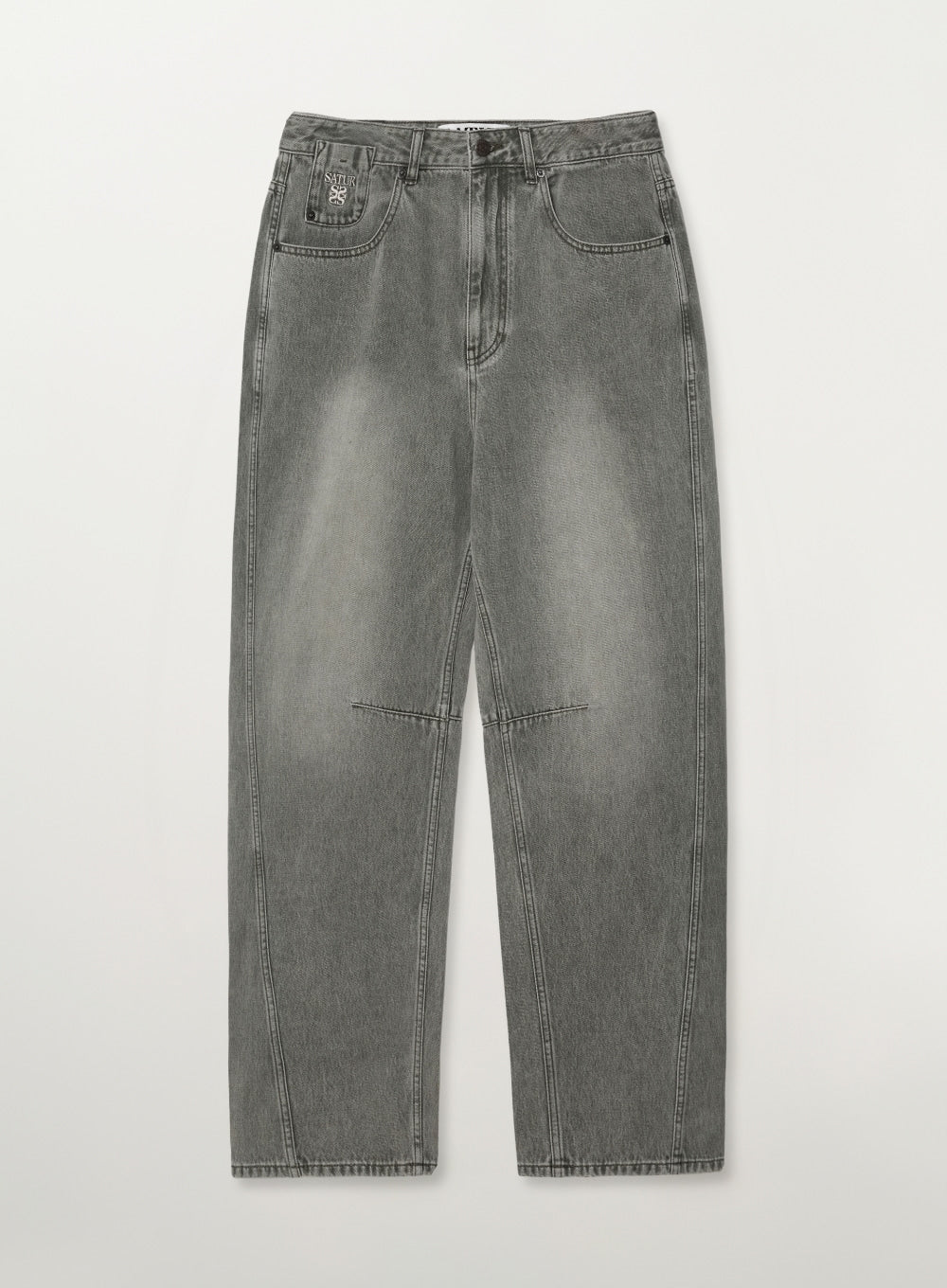 Satur Round Color Denim Pants - Khaki