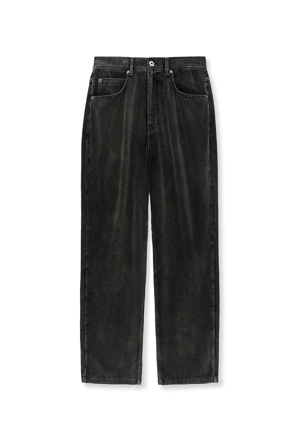 Matinkim Washed Corduroy Pants For Men IN Charcoal