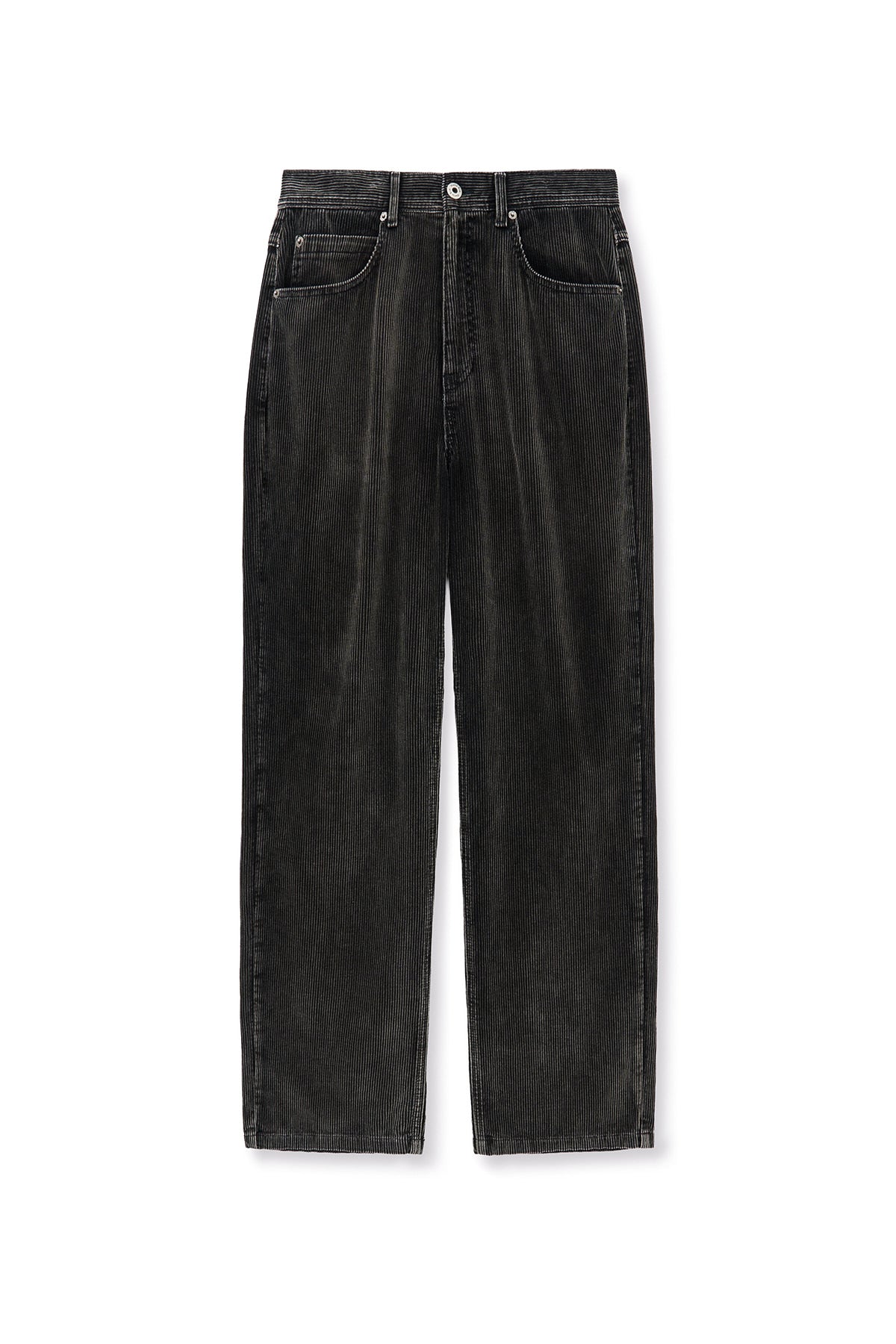 Matinkim Washed Corduroy Pants For Men IN Charcoal