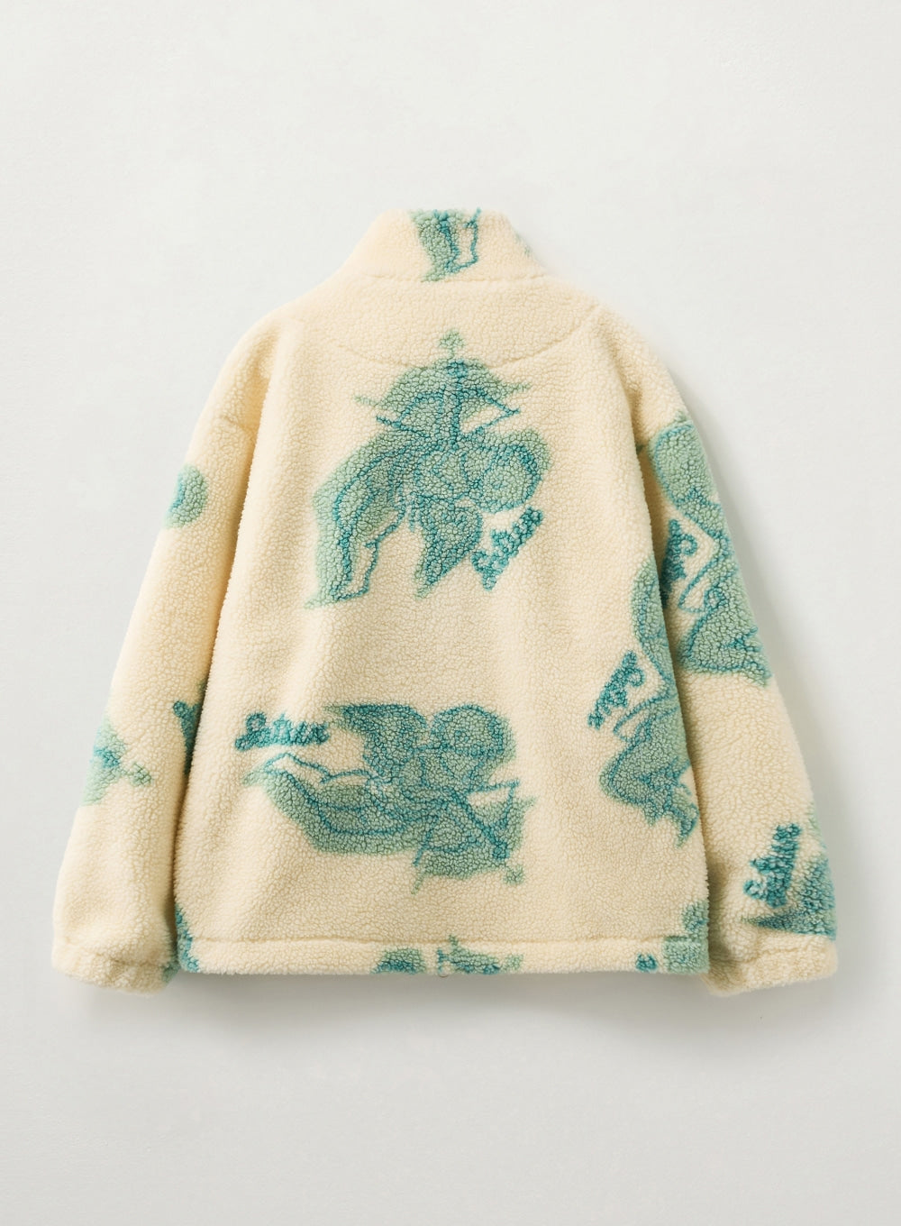 [satur] Angel Fleece Zip-up - Cream Green